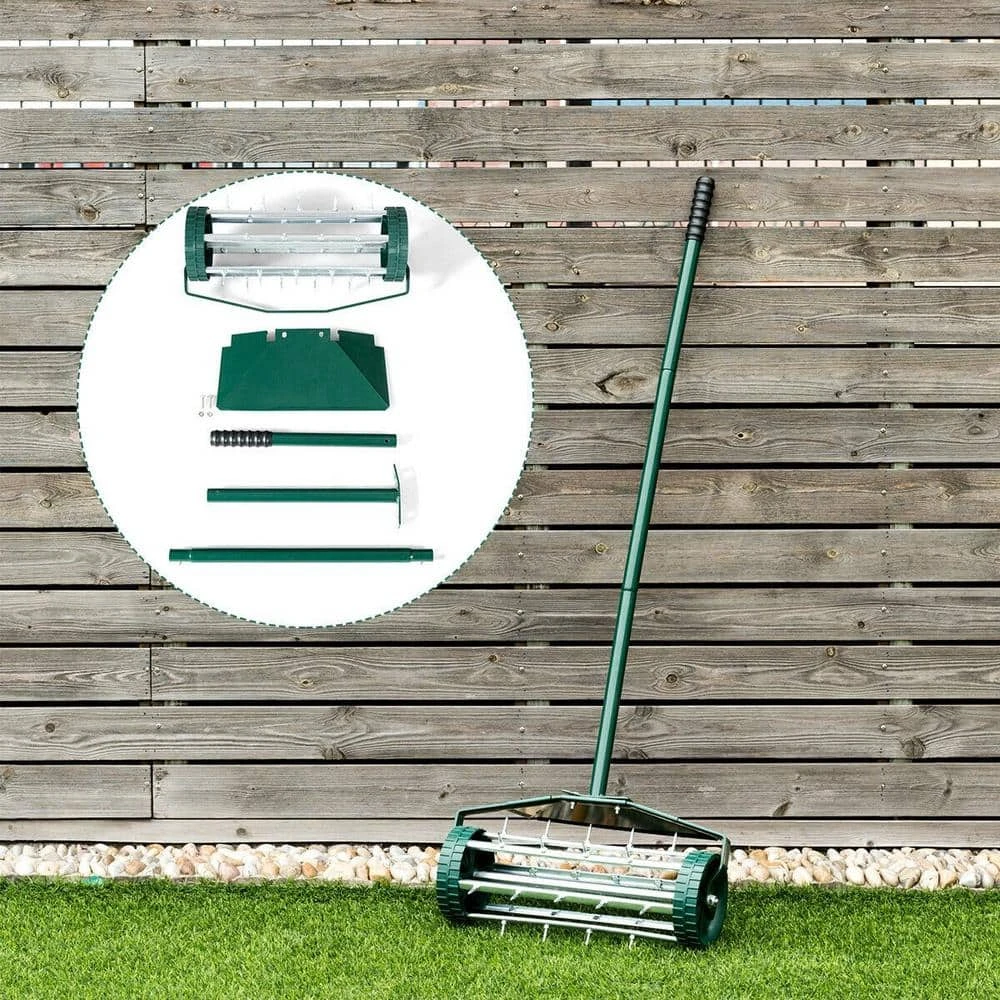 18 in. Rolling Lawn Aerator with Fender for Garden by ANGELES HOME 9 18 in. Rolling Lawn Aerator with Fender for Garden by ANGELES HOME - Image 7