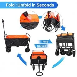 1.80 cu. ft. Fabric Bin Garden Cart Folding Wagon Cart by Afoxsos 17 1.80 cu. ft. Fabric Bin Garden Cart Folding Wagon Cart by Afoxsos -GARDEN TOOLS Shop afoxsos garden carts hdmx058 44 1000