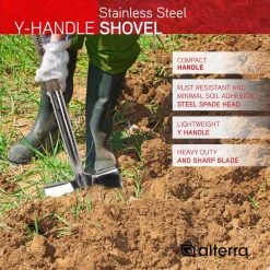 40.5 in. Y-Handle Stainless Steel Round Point Shovel by ALTERRA -GARDEN TOOLS Shop alterra shovels amsy05 fa 1000