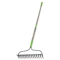 57.5 in. Fiberglass Handle 16-Tine Double Play Bow Rake by Ames