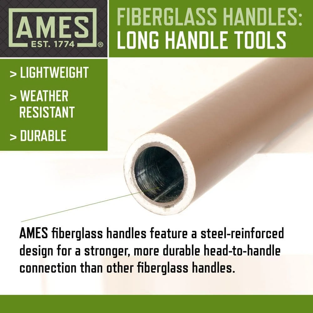 57.5 in. Fiberglass Handle 16-Tine Double Play Bow Rake by Ames 7 57.5 in. Fiberglass Handle 16-Tine Double Play Bow Rake by Ames - Image 5