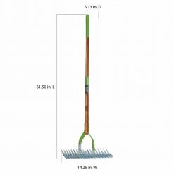 54 in. Hardwood Handle 19-Tine Adjustable Thatch Rake by Ames 11 54 in. Hardwood Handle 19-Tine Adjustable Thatch Rake by Ames -GARDEN TOOLS Shop ames landscaping rakes 2915100 40 1000