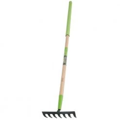48 in. Wood Handle 7-Tine Floral Level Rake by Ames