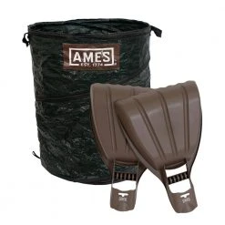Leaf Collecting Tool Set with Garden Claws and Collapsible Garden Waste Bag for Leaves, Mulch and Other Debris by Ames