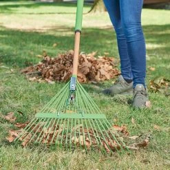 54 in. 22-Tine Hardwood/Steel Handle Steel Leaf Rake by Ames -GARDEN TOOLS Shop ames leaf rakes 20201033 31 1000