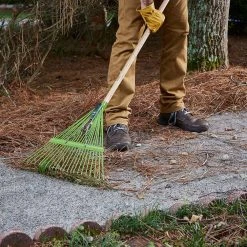 54 in. Wood Handle 22-Tine Steel Leaf Rake by Ames -GARDEN TOOLS Shop ames leaf rakes 2915600 76 1000