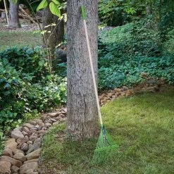 54 in. Wood Handle 22-Tine Steel Leaf Rake by Ames -GARDEN TOOLS Shop ames leaf rakes 2915600 fa 1000