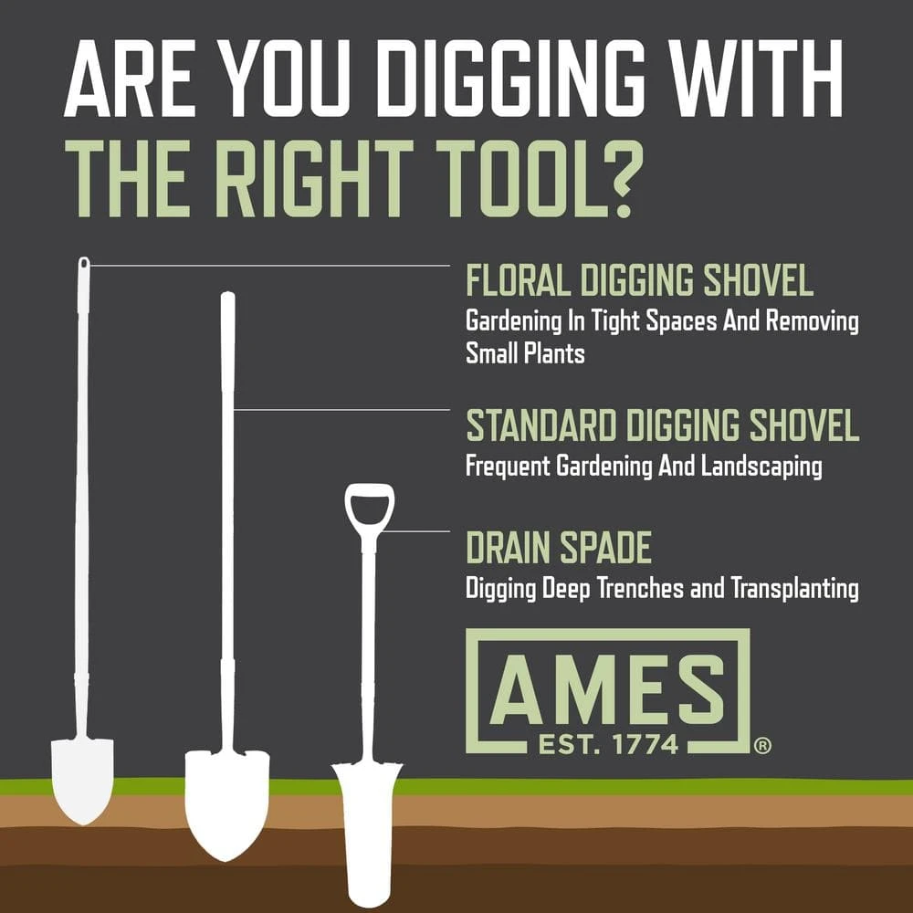 16 in. D-Handle Drain Spade by Ames 6 16 in. D-Handle Drain Spade by Ames - Image 4