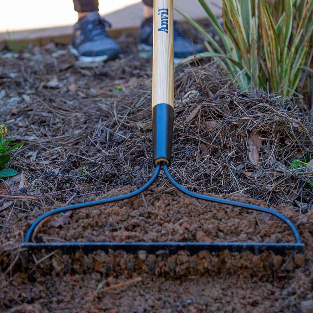 51 in. Wood Handle Steel 14-Tine Bow Rake by Anvil 7 51 in. Wood Handle Steel 14-Tine Bow Rake by Anvil - Image 5