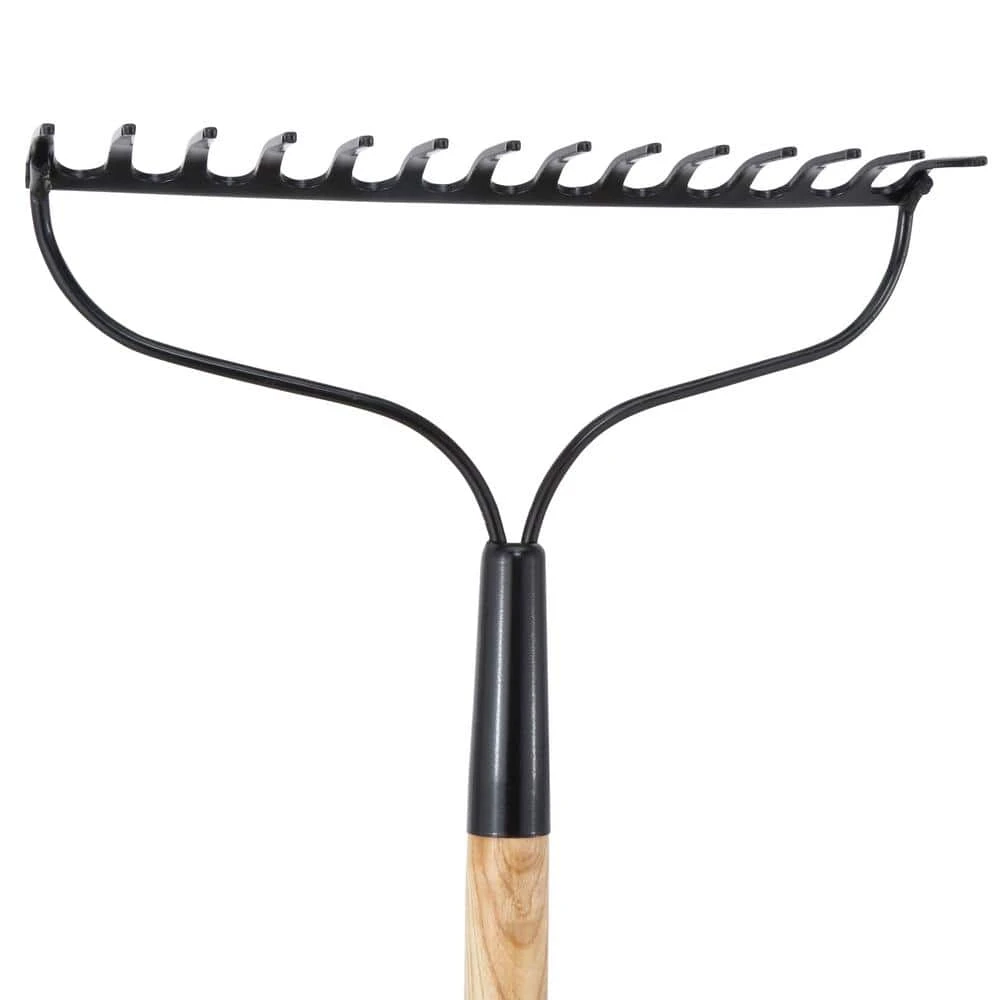 51 in. Wood Handle Steel 14-Tine Bow Rake by Anvil 5 51 in. Wood Handle Steel 14-Tine Bow Rake by Anvil - Image 3