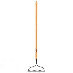 47 in. L Wood Handle 14-Tines Garden Bow Rake by Anvil