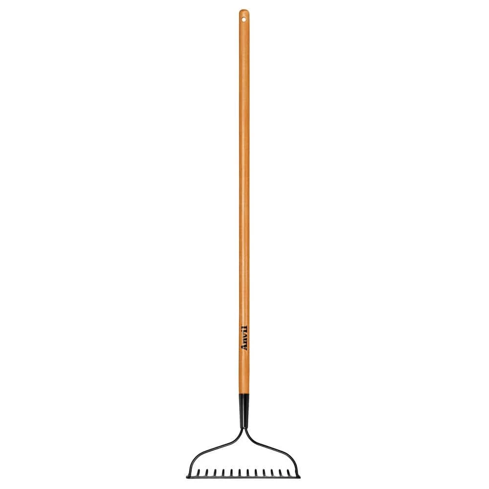 47 in. L Wood Handle 14-Tines Garden Bow Rake by Anvil 3 47 in. L Wood Handle 14-Tines Garden Bow Rake by Anvil