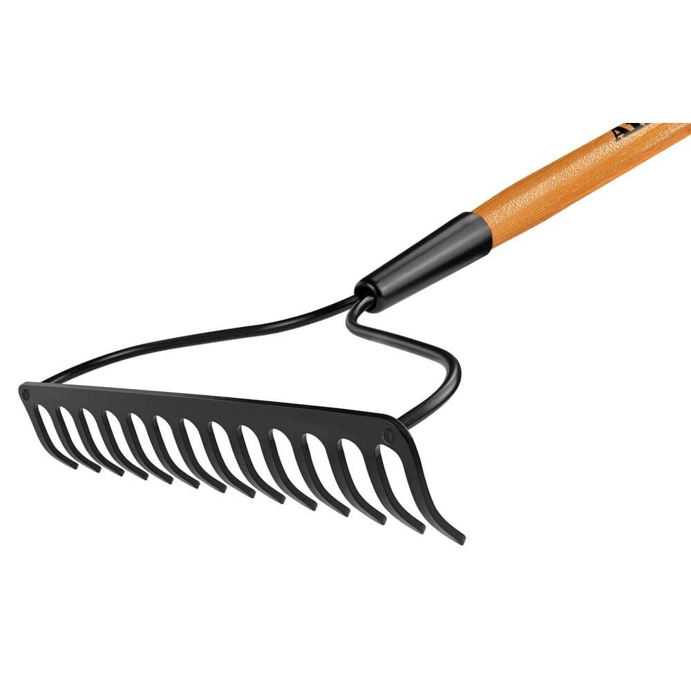47 in. L Wood Handle 14-Tines Garden Bow Rake by Anvil 4 47 in. L Wood Handle 14-Tines Garden Bow Rake by Anvil - Image 2