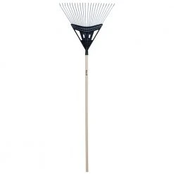 48 in. Hardwood Handle Super Flex Poly Steel Rake by Anvil