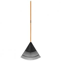 47 in. L Wood Handle 24 in. Poly Leaf Rake by Anvil