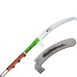 17 in. Curved Arborist Blade with 7-1/4 ft. to 23 ft. Telescoping Pole Saw by BARNEL USA