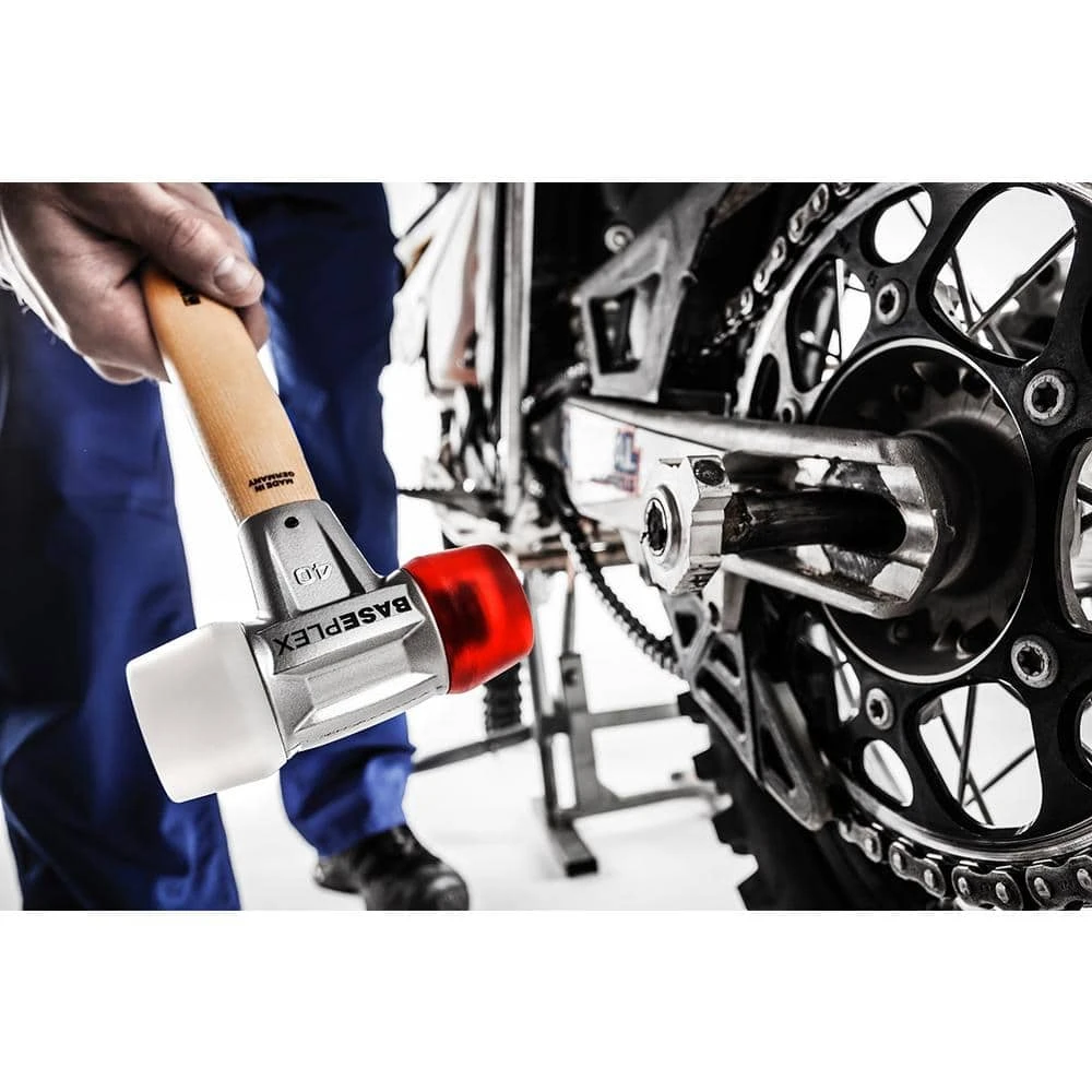 Halder 11 oz. Mallet with Zinc die cast housing Hard Wood Handle Red Plastic Face and White Nylon Face by Baseplex 4 Halder 11 oz. Mallet with Zinc die cast housing Hard Wood Handle Red Plastic Face and White Nylon Face by Baseplex - Image 2