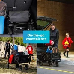 2.541 cu. ft. 4-Wheeled Collapsible Fabric Garden Cart by BLACK+DECKER -GARDEN TOOLS Shop black decker garden carts bdstctbk01 1f 1000