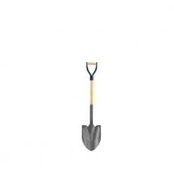 27 in. Wood Handle Closed Back Round Point Shovel by Bon Tool