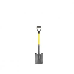 27 in. Fiberglass Handle Closed Back Square Point Shovel by Bon Tool