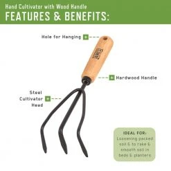 3-Piece Wood Handle Trowel, Cultivator, and Transplanter Garden Tool Set by Ames -GARDEN TOOLS Shop brown ames garden tool sets 2446400 c3 1000