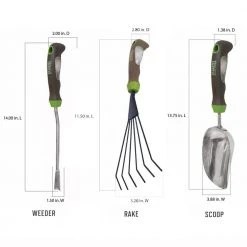 6-Piece Garden Tool Set - Hand Trowel, Hand Weeder, Hand Rake, Hand Transplanter, Hand Scoop and Hand Cultivator by Ames -GARDEN TOOLS Shop brown and green ames garden tool sets 24451009 76 1000