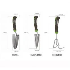 6-Piece Garden Tool Set - Hand Trowel, Hand Weeder, Hand Rake, Hand Transplanter, Hand Scoop and Hand Cultivator by Ames -GARDEN TOOLS Shop brown and green ames garden tool sets 24451009 fa 1000