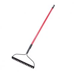 16 in. Bow Rake with 58 in. Fiberglass Handle by Bully Tools
