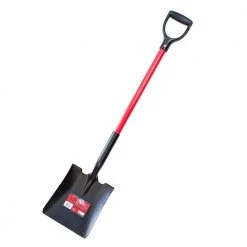 35 in. Fiberglass D-Grip Handle 14-Gauge Steel Square Point Shovel by Bully Tools