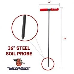 36 in. Soil Probe with Steel T-Style Handle and Sharpened Tip by Bully Tools 9 36 in. Soil Probe with Steel T-Style Handle and Sharpened Tip by Bully Tools -GARDEN TOOLS Shop bully tools specialty garden tools 99202 1f 1000