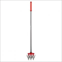 MAX DiscCULTIVATOR Adjustable 6.5 in. Steel Tines with Red Comfort Grip Garden Disc Cultivator by Corona