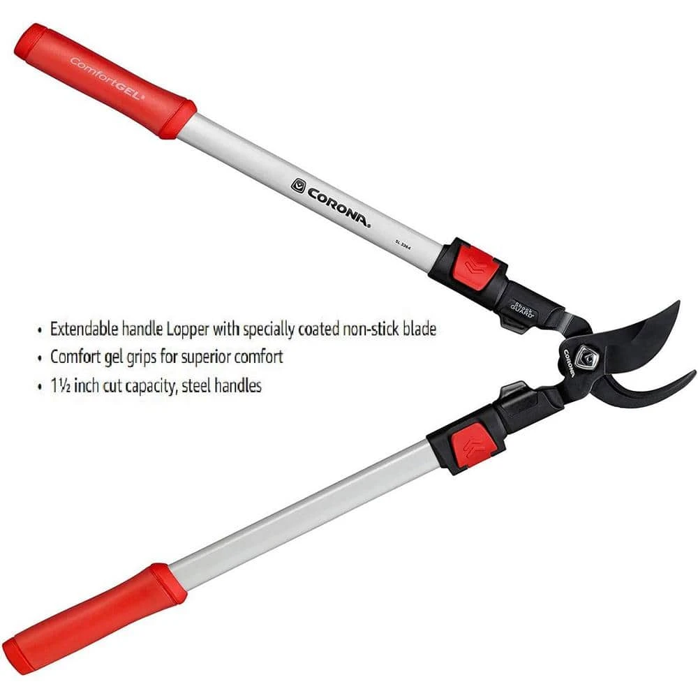 ComfortGEL 4 in. Coated Non-Stick Blade with Anti-Blister ComfortGEL Grips Extendable Bypass Lopper by Corona 9 ComfortGEL 4 in. Coated Non-Stick Blade with Anti-Blister ComfortGEL Grips Extendable Bypass Lopper by Corona - Image 7