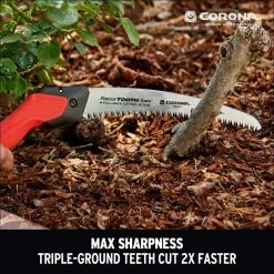 RazorTOOTH 10 in. High Carbon Steel Blade with Ergonomic Non-Slip Handle Folding Pruning Saw by Corona -GARDEN TOOLS Shop corona pruning saws rs16150cch 40 1000