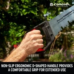 RazorTOOTH 21 in. High Carbon Steel Blade with Ergonomic Textured D-Handle Grip Raker Tooth Saw by Corona 13 RazorTOOTH 21 in. High Carbon Steel Blade with Ergonomic Textured D-Handle Grip Raker Tooth Saw by Corona -GARDEN TOOLS Shop corona pruning saws rs16290 a0 1000