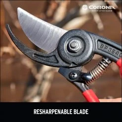 ErgoACTION 2.875 in. High Carbon Steel Blade with Full Steel Core Handles Bypass Hand Pruner by Corona -GARDEN TOOLS Shop corona pruning shears bp 3640 a0 1000