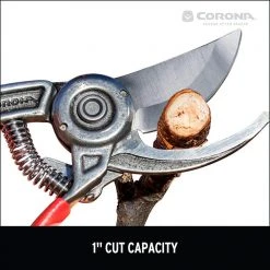 ErgoACTION 3.125 in. High Carbon Steel Blade with Full Steel Core Handles Bypass Hand Pruner by Corona -GARDEN TOOLS Shop corona pruning shears bp 3670 1d 1000