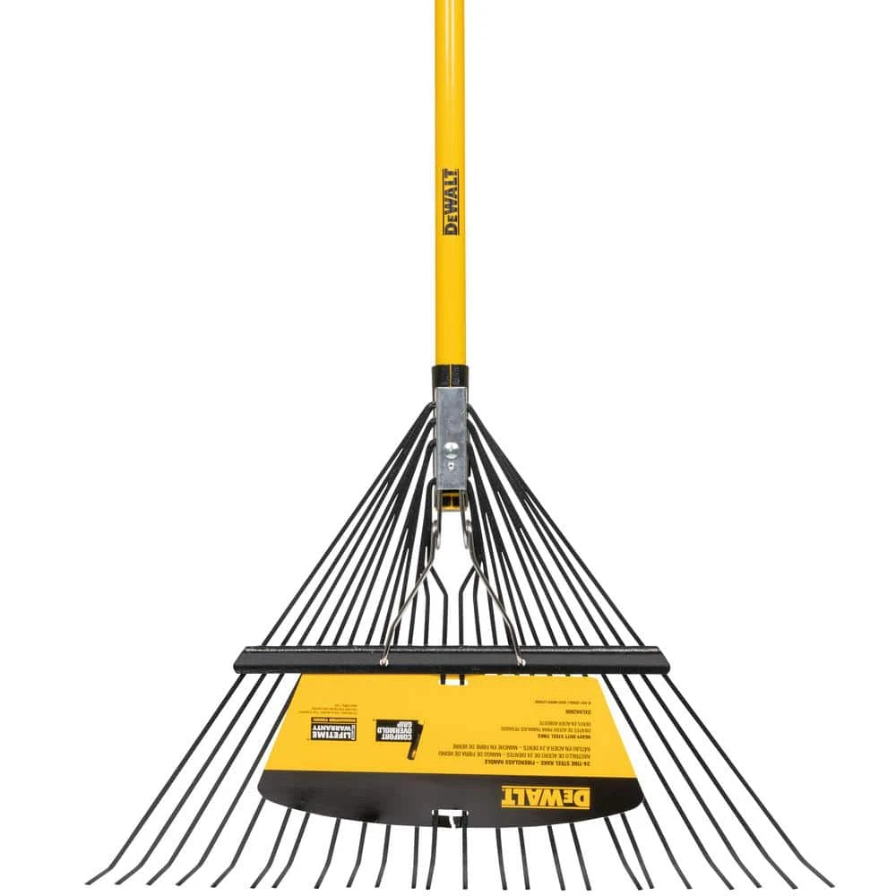 53 in. Fiberglass Handle 24-Tine Steel Leaf Rake by DEWALT 8 53 in. Fiberglass Handle 24-Tine Steel Leaf Rake by DEWALT - Image 6