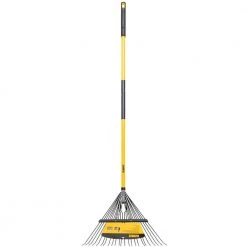 53 in. Fiberglass Handle 24-Tine Steel Leaf Rake by DEWALT