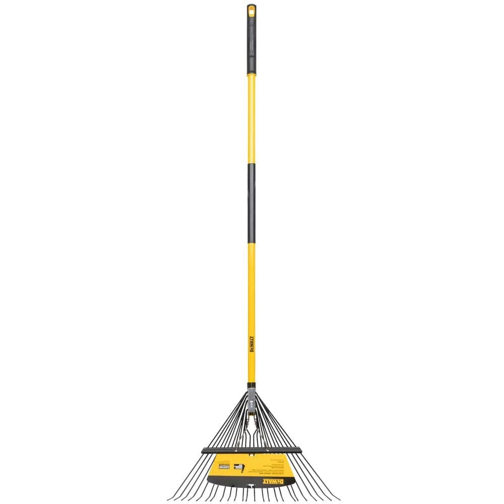 53 in. Fiberglass Handle 24-Tine Steel Leaf Rake by DEWALT 3 53 in. Fiberglass Handle 24-Tine Steel Leaf Rake by DEWALT