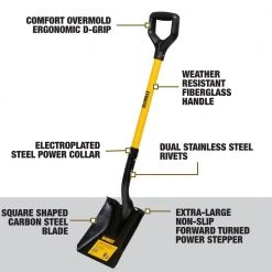 32 in. Fiberglass D-Handle Transfer Shovel by DEWALT -GARDEN TOOLS Shop dewalt shovels dxlha2604 fa 1000
