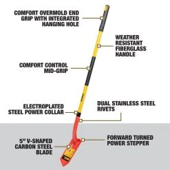 49 in. Fiberglass Handle Clean-Out Shovel by DEWALT -GARDEN TOOLS Shop dewalt shovels dxlha2609 44 1000
