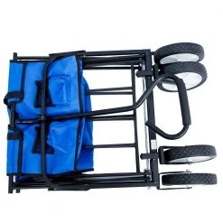 Belle Garden Shopping Folding Wagon Beach Cart in Blue by DIRECT WICKER -GARDEN TOOLS Shop direct wicker garden carts w22701512 66 1000