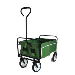 Belle Garden Shopping Folding Wagon Beach Cart in Green by DIRECT WICKER