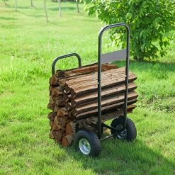 Firewood Log Cart Wood Mover-Hauler-Roller in Black by Earth Worth 10 Firewood Log Cart Wood Mover-Hauler-Roller in Black by Earth Worth -GARDEN TOOLS Shop earth worth garden carts 825348qfa 1f 1000
