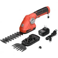 12 in. Light-Duty Cordless Grass Shears Handheld Grass Hedge Shears 2 in 1 Grass Clippers Shrub Bush Trimmer for Garden by EVEAGE