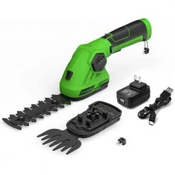 12 in. Light-Duty Cordless Grass Shears Handheld Grass Hedge Shears 2 in 1 Grass Clippers Shrub Bush Trimmer for Garden by EVEAGE