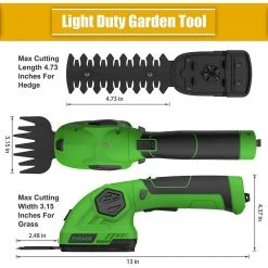 12 in. Light-Duty Cordless Grass Shears Handheld Grass Hedge Shears 2 in 1 Grass Clippers Shrub Bush Trimmer for Garden by EVEAGE -GARDEN TOOLS Shop eveage hedge shears lslbjipx1 707 ycq 76 1000