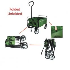 3 cu. ft. Outdoor Metal Folding Shopping Beach Utility Wagon Garden Cart in Green by Flynama 17 3 cu. ft. Outdoor Metal Folding Shopping Beach Utility Wagon Garden Cart in Green by Flynama -GARDEN TOOLS Shop flynama garden carts flw22702955q 1f 1000