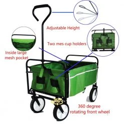 3 cu. ft. Outdoor Metal Folding Shopping Beach Utility Wagon Garden Cart in Green by Flynama 18 3 cu. ft. Outdoor Metal Folding Shopping Beach Utility Wagon Garden Cart in Green by Flynama -GARDEN TOOLS Shop flynama garden carts flw22702955q 44 1000