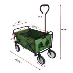 3 cu. ft. Outdoor Metal Folding Shopping Beach Utility Wagon Garden Cart in Green by Flynama 15 3 cu. ft. Outdoor Metal Folding Shopping Beach Utility Wagon Garden Cart in Green by Flynama -GARDEN TOOLS Shop flynama garden carts flw22702955q c3 1000